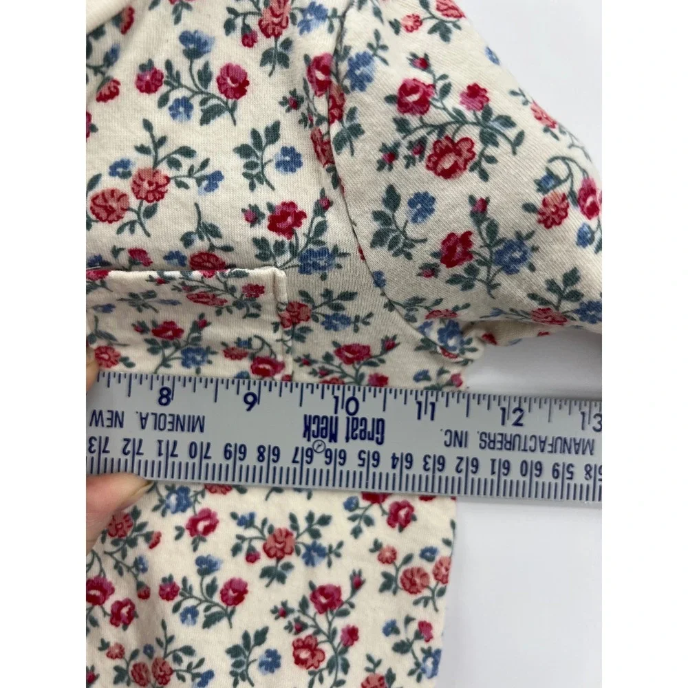 Girl's Toddler‎ 3T OshKosh B'Gosh Long Sleeve Floral Henley Pocket Cottagecore